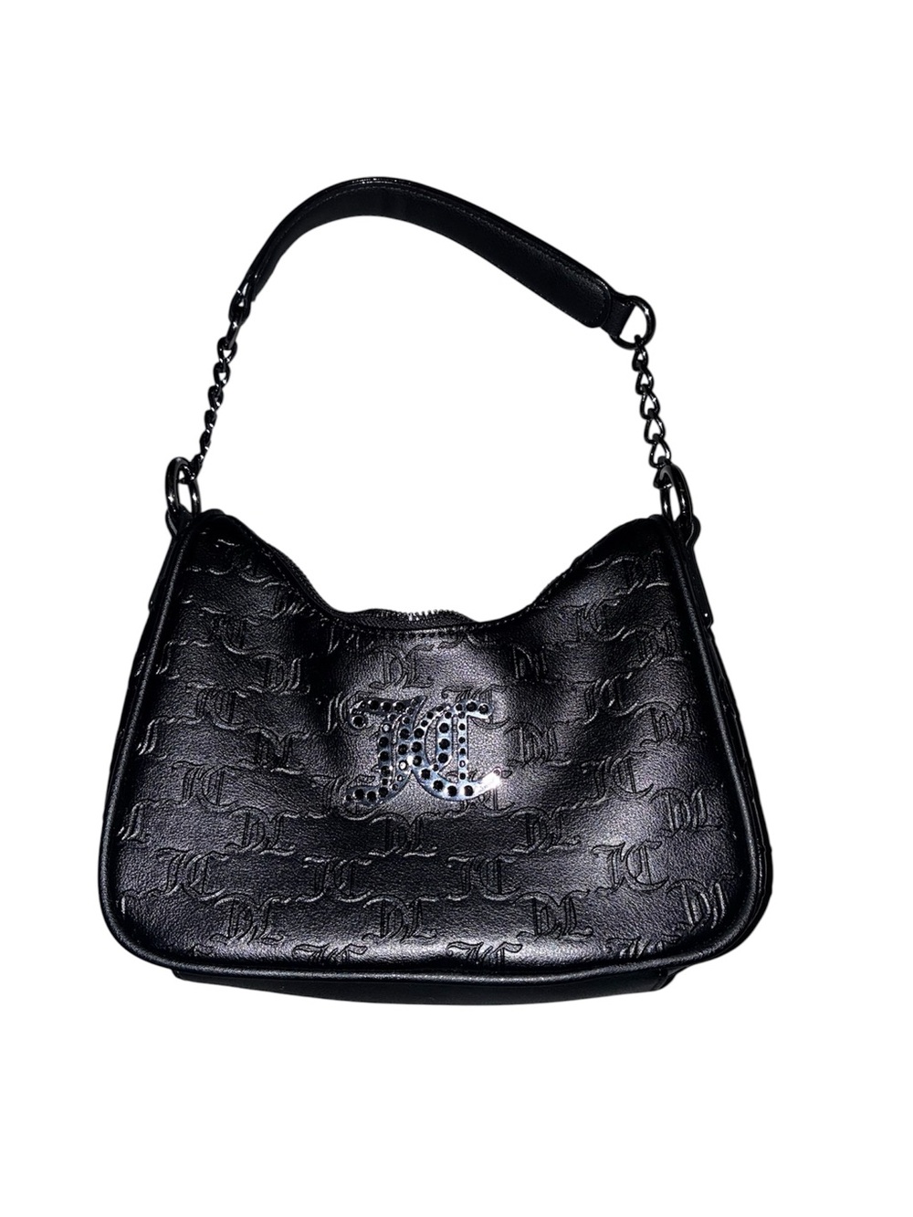 Juicy Couture All About That Bling hobo crossbody bag in black